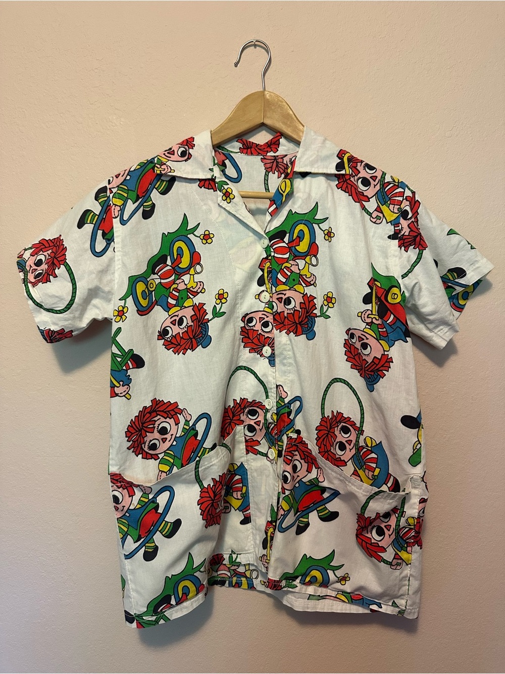 Vintage Raggedy Ann work shirt or smock
